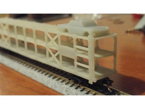 nscale 3 deck auto rack hobby model railroad trains n-scale n scale 3d print model - Mito3D