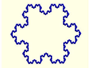 copo de nieve koch blockscad matemáticas art blockscadsnowflake fractal 3d print model - Mito3D