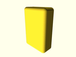 openscad rounded cube module 3d print model - Mito3D