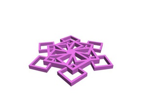 cuboid snowflake math art blockscadsnowflake 3d print model - Mito3D