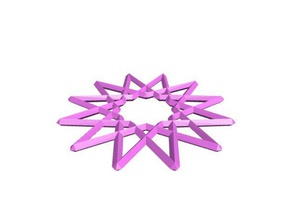 Schneeflocke mit Rumpf-tool Kunst blockscadsnowflake 3d print model - Mito3D