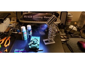 desktop led flashlight stand tool holders & boxes lamp holder 3d print model - Mito3D