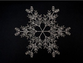 recursive snowflake blockscad math art blockscadsnowflake customizer fractal 3d print model - Mito3D