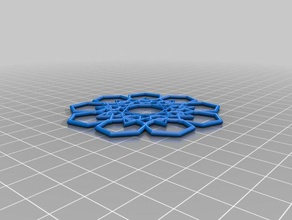 Güney Teksas kar matematik sanatı blockscadsnowflake kartanesi 3d print model - Mito3D