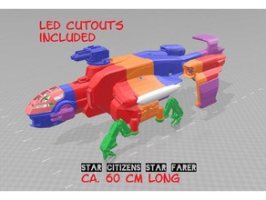 remix de la estrella farer los ciudadanos vehículos led mod espacio nave espacial star citizen warhammer 40k 3d print model - Mito3D