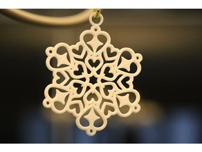 snowflake decor cristmas snow 3d print model - Mito3D