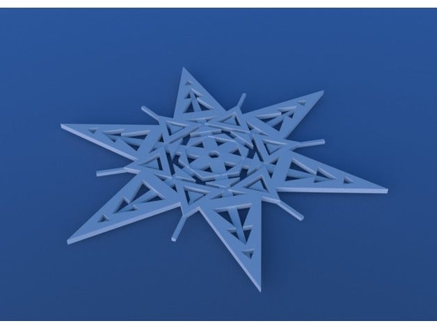 blockscad snowflake - difference decor blockscadsnowflake 3D print model - Mito3D