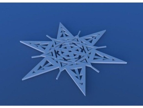 blockscad copo de nieve diferencia decoración blockscadsnowflake 3d print model - Mito3D