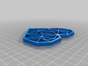 il mio personalizzate cuore origami arredamento su misura 3d print model - Mito3D