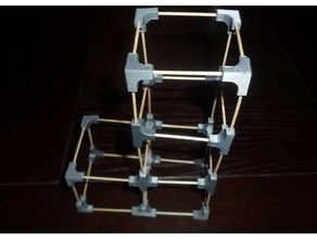 modular cube Zahnstocher Formen Bau-Spielzeug 3d print model - Mito3D