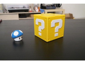 question block - easy print toys & games box cartridge coin cube gift mario micro sd card holder nintendo switch 3d print model - Mito3D