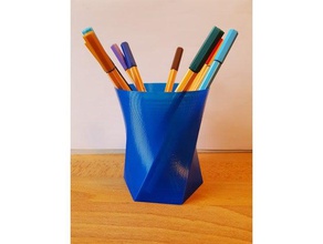 pen holder organization grasshopper pencil cup rhino store vase 3d print model - Mito3D