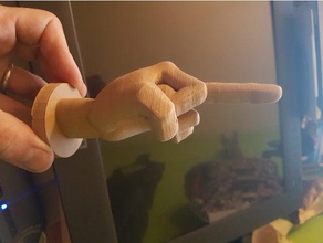 fuck off stinkefinger sculptures german middlefinger middle finger zbrush 3d print model - Mito3D