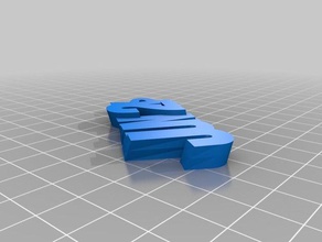 jun2x blau Schlüsselanhänger kundengebundene 3d print model - Mito3D