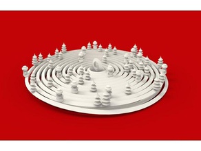 christmas tree spiral bauble xmas trees & snowmen decor decoration 3d print model - Mito3D