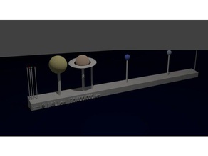 accurate proportional solar system apss physics & astronomy cool education gift learning science 3d print model - Mito3D