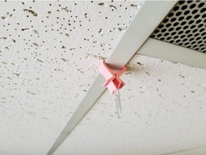 drop ceiling clip hanger tools hook mount suspended 3d print model - Mito3D