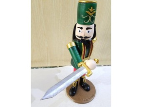 movable nutcracker 3d printing bustyle christmas gift enjoy follow hongkong like merry move nutcrackers sword swordman 3d print model - Mito3D