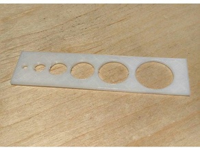 foro circolare di gauge Stampa 3d prove la calibrazione cerchio misuratore 3d print model - Mito3D