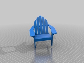 adirondack chair repaired model furniture 3d print model - Mito3D