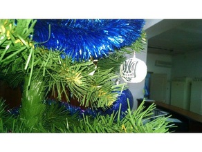 2018 yılbaşı topu Ukrayna işaretler ve logolar top Noel süslemeleri 3d print model - Mito3D