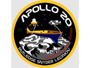 vintage-nasa-apollo-20-mission-logo-litho sign Schilder & logos 3d print model - Mito3D