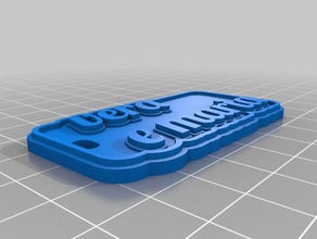 mi personalizados multilínea tag llavero llaveros personalizado 3d print model - Mito3D