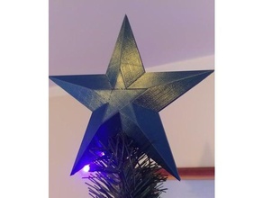 christmas tree topper art decorations star 3d print model - Mito3D