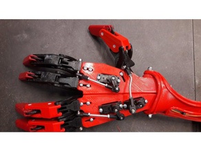 une main robotisée commandé servo doigts la robotique 3d prothétique doigt flexible de filament ninjaflex imprimable des prothèses prothèse bras termoform le thermoformage 3d print model - Mito3D