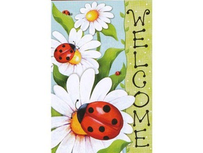 ladybug welcome sign 2d art ladybugs 3d print model - Mito3D