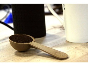 most perfect 2 tbsp coffee scoop kitchen & dining bamboo caffeine espresso tool tablespoon utensil woodfill 3d print model - Mito3D