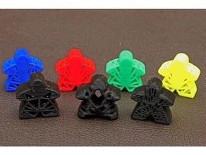 meeples alternate carcassonne board game zombies toys & games accessories boardgame boardgames 3d print model - Mito3D