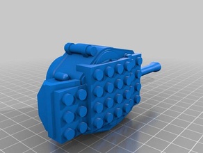 lego tank turret churchill7 3d print model - Mito3D