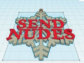 send nudes snowflake ornament decor christmas xmas tree ornaments 3d print model - Mito3D