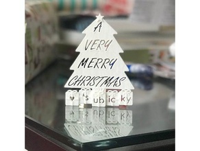 very merry christmas tree 3d printing 3d print model - Mito3D