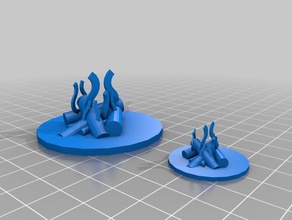 rpg-Lagerfeuer 3d-drucken Lagerfeuer d&d rpg tabletop tabletop-gaming 3d print model - Mito3D