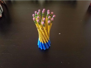 twisted concentric pencil stand office 3d print model - Mito3D