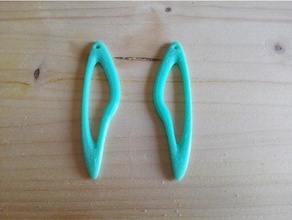 lopsided loops earrings 3d printed version printer earring 3d print model - Mito3D