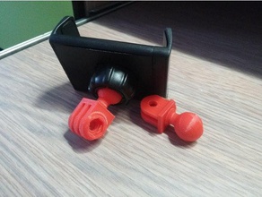 ball joint modular mount system mobile phone camera car clamp 3d print model - Mito3D