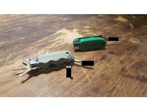 key lighter holder household keychain keychains keys lighterholder cover sleeve 3d print model - Mito3D