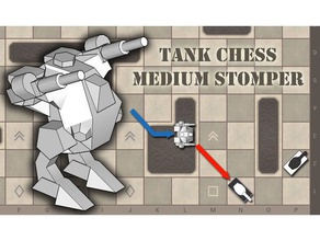 tanque de xadrez médio stomper jogos boardgame peça mecha 3d print model - Mito3D
