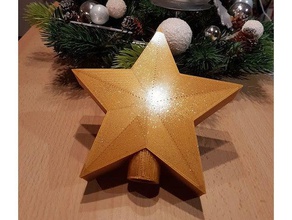 estrela árvore topper decoração 3d print model - Mito3D