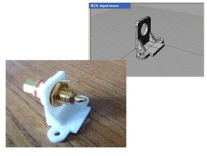 rca input bracket diy 3d print model - Mito3D