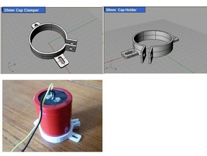condensador electrolítico de la abrazadera 35mm 50mm diy 3d print model - Mito3D