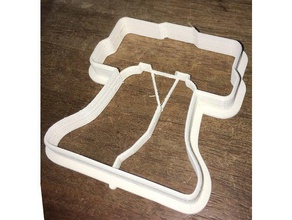 la campana de libertad del cortador galleta cocina y comedor navidad cortadores galletas cookiecutter 3d print model - Mito3D