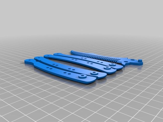 butterfly knife comb 3d printing cs go csgo 3D print model - Mito3D