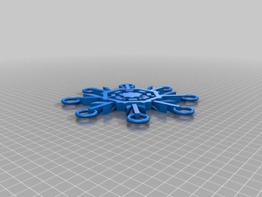blockscad snowflake 1 3d printing blockscadsnowflake christmas decoration 3d print model - Mito3D