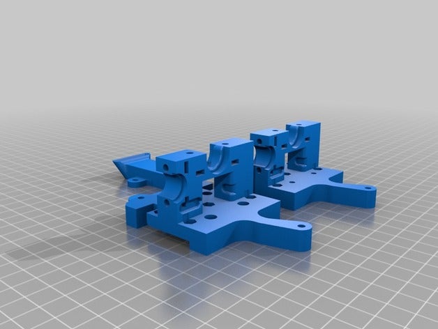 hevo modificado extrusora de montagem do duto A impressão 3d 3D print model - Mito3D