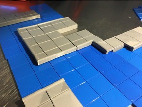 canali tile set giochi dungeon tiles pathfinder piastrelle rpg terreno 3d print model - Mito3D