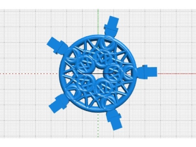 blockscad ringsnowman décor blockscadsnowflake 3D print model - Mito3D